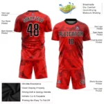 Custom Red Black-White Sublimation Soccer Uniform Jersey - Image 4