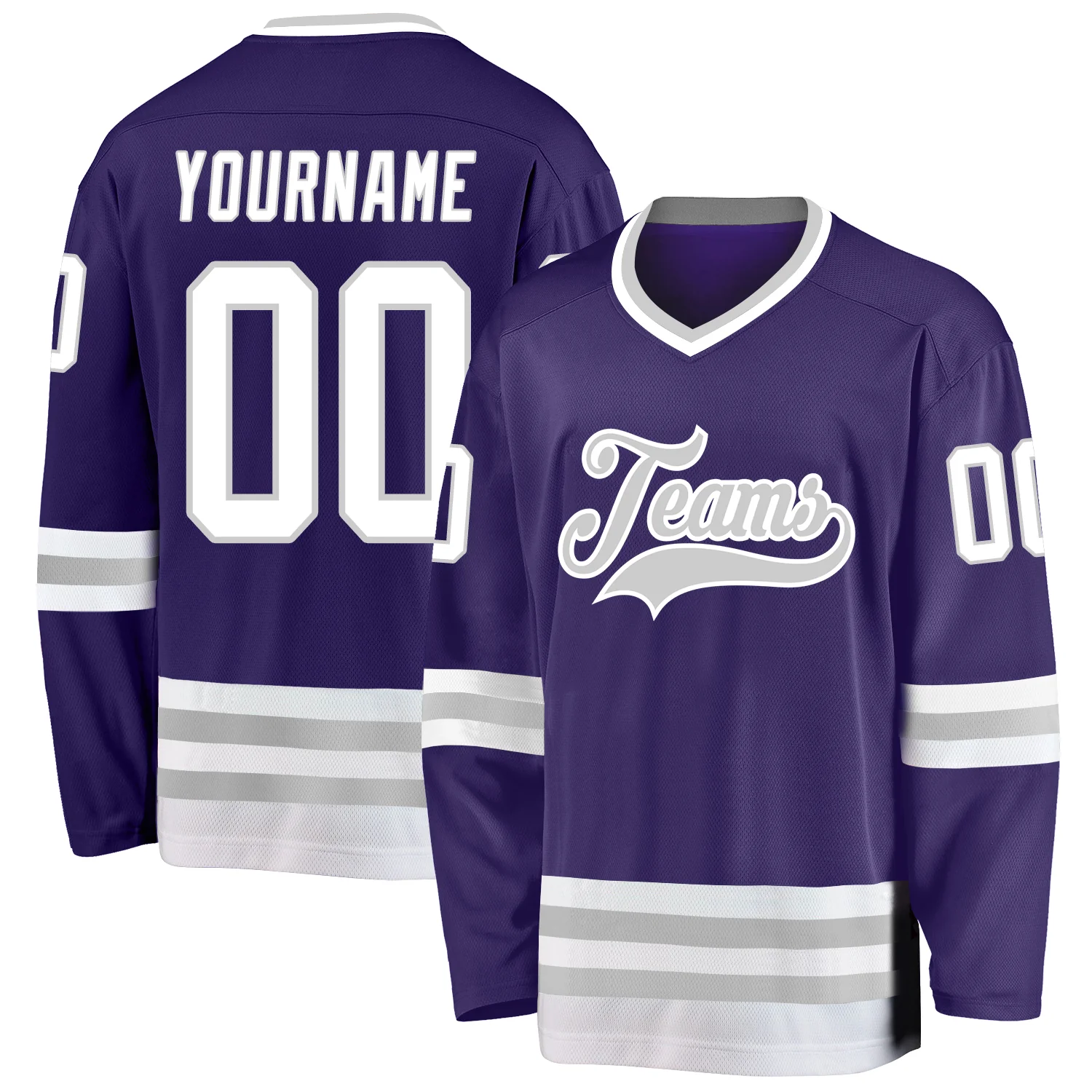 purple_0148.webp Custom Purple White-Gray Hockey Jersey - Image 1