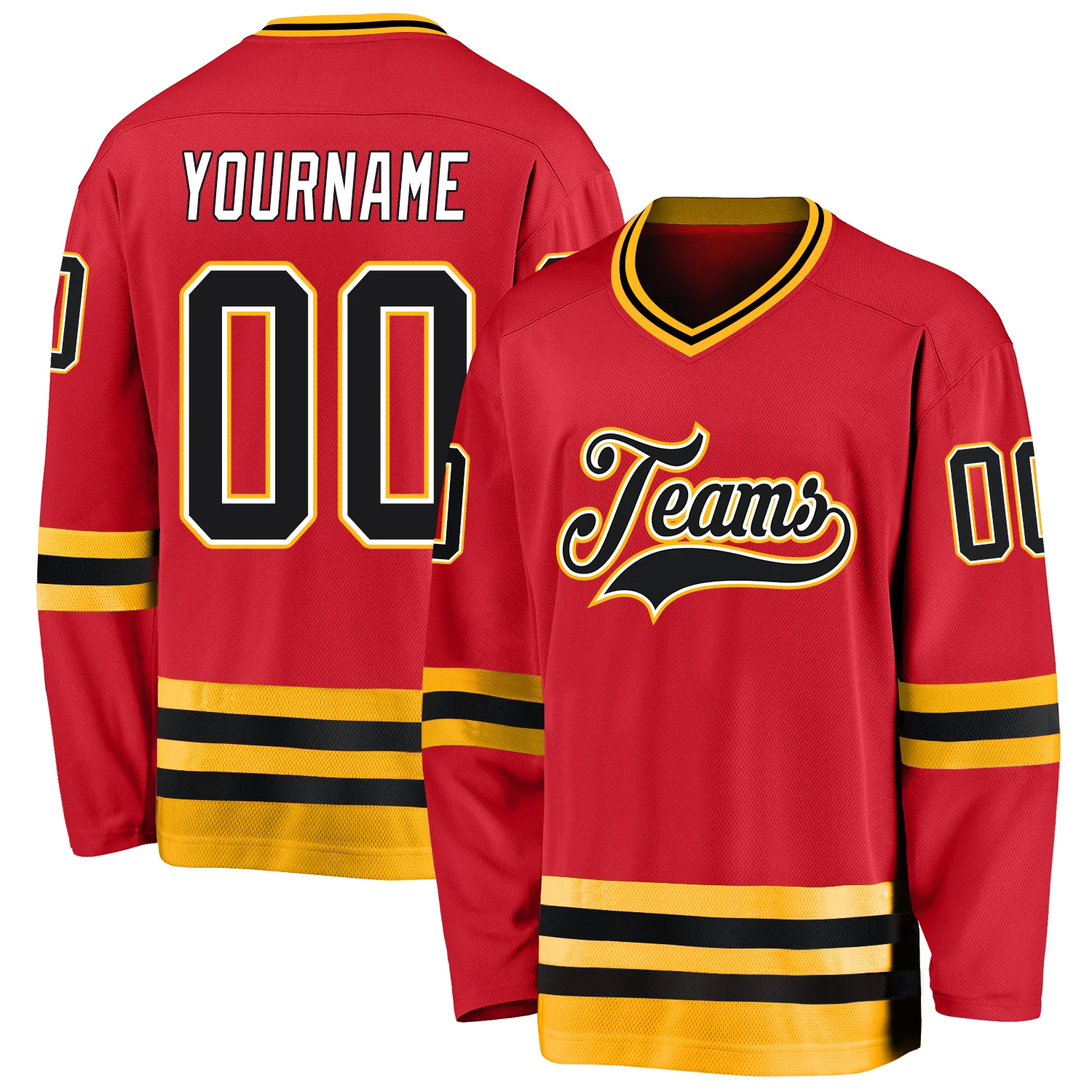 red_0276.webp Custom Red Black-Gold Hockey Jersey - Image 1