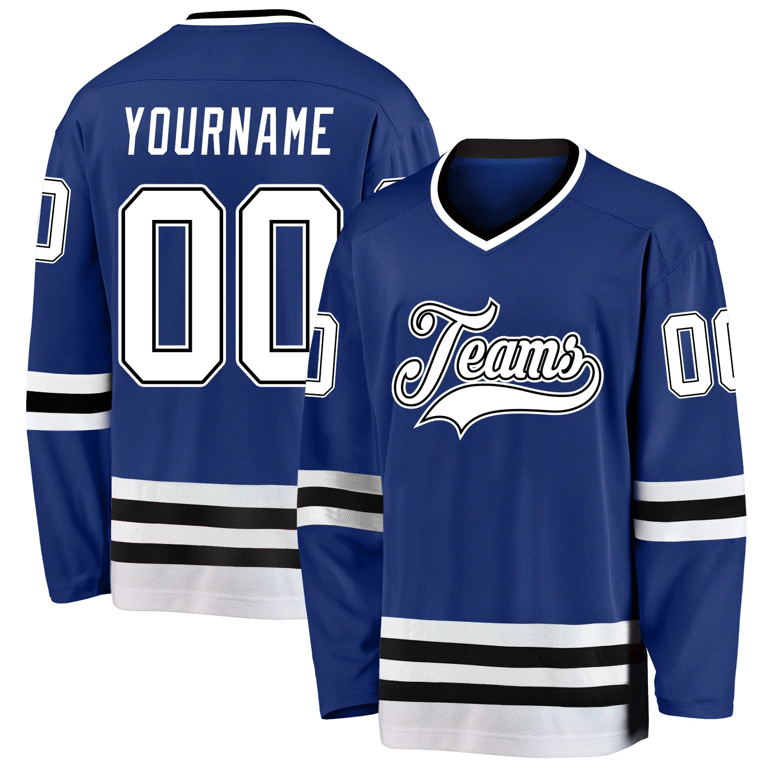royal_0214.webp Custom Royal White-Black Hockey Jersey - Image 1