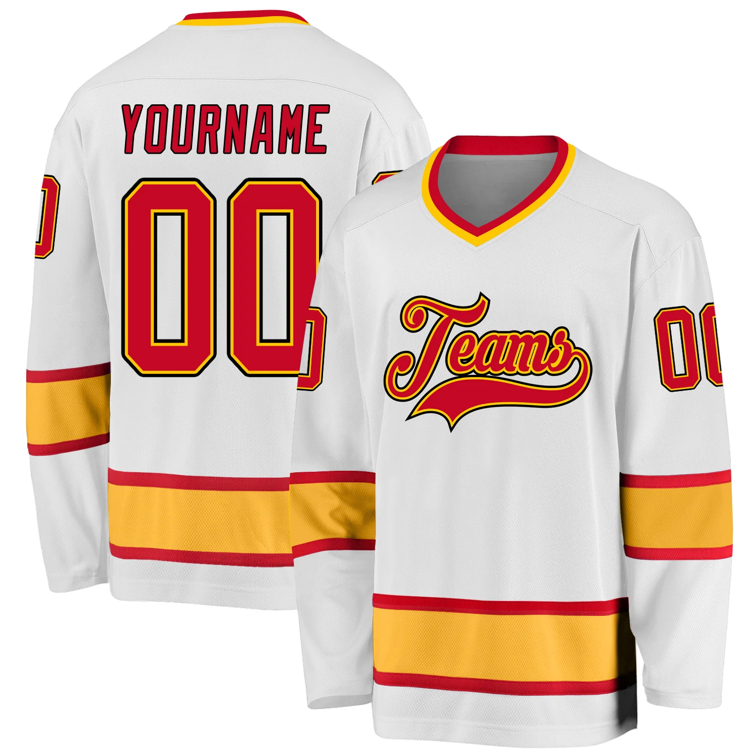 white_0647.webp Custom White Red-Gold Hockey Jersey - Image 1