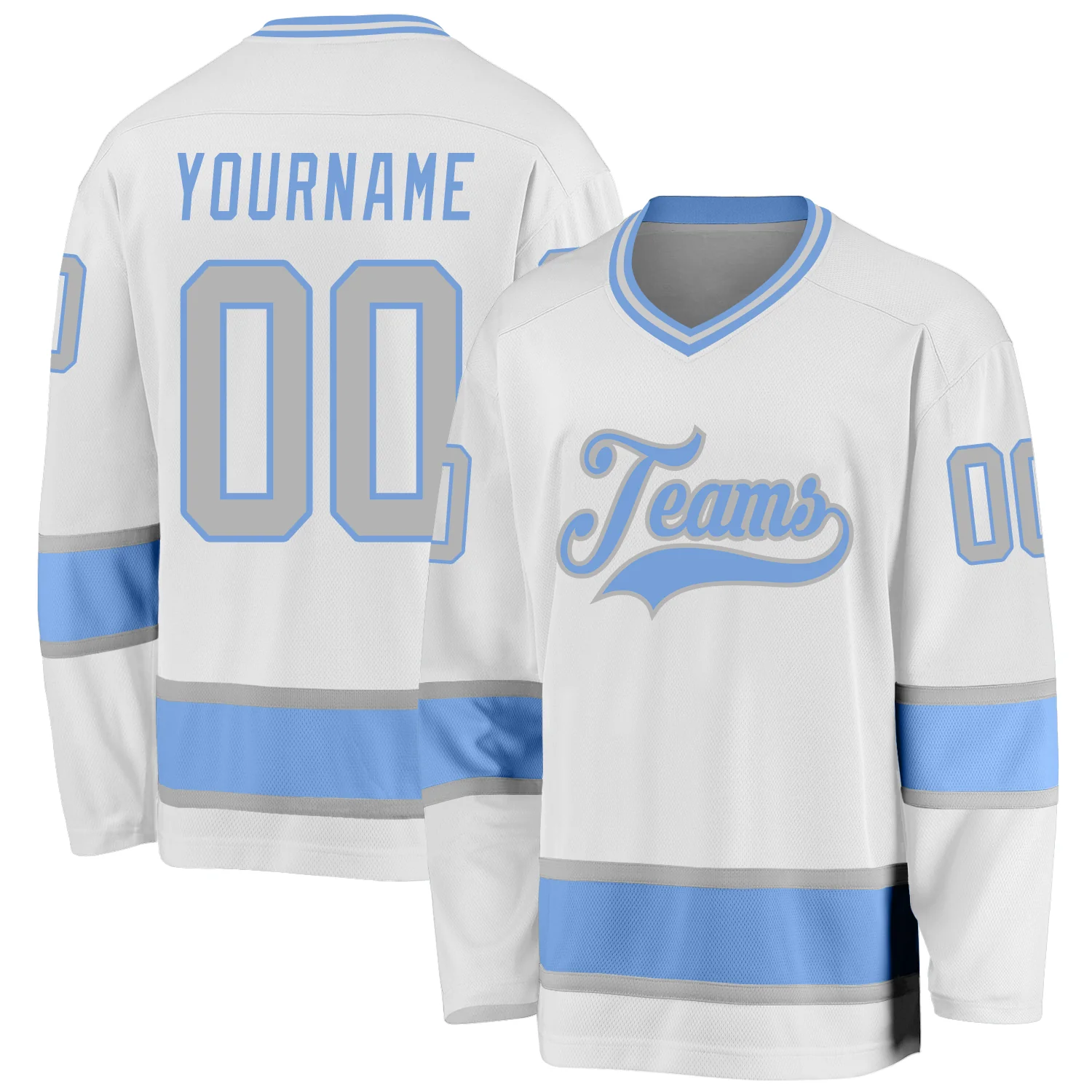 white_0674.webp Custom White Gray-Light Blue Hockey Jersey - Image 1